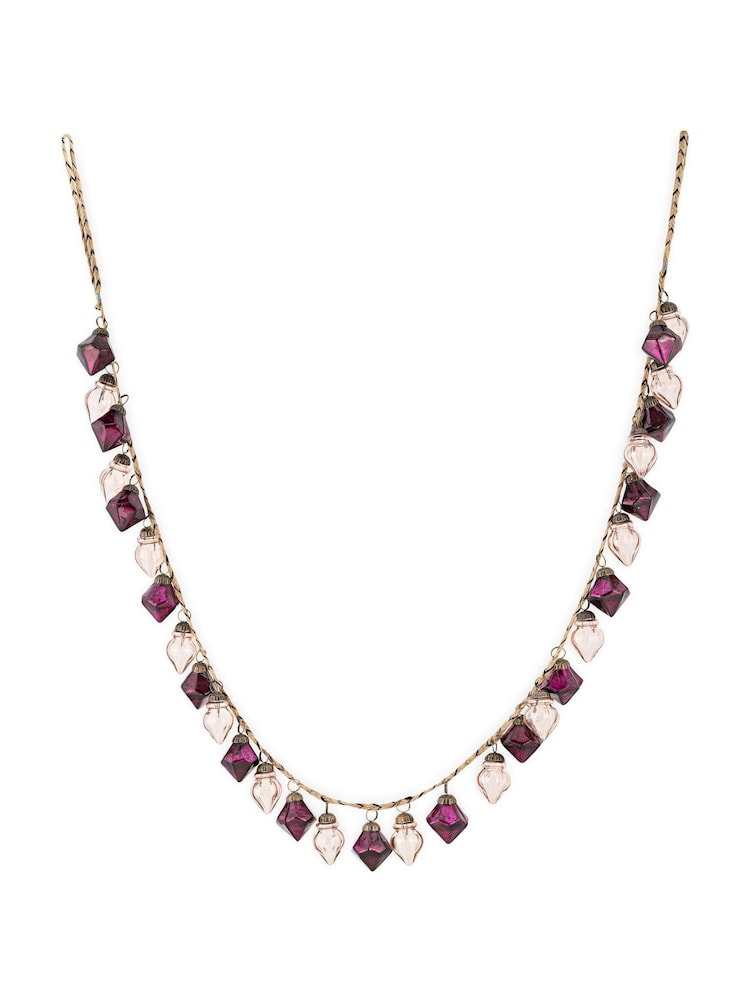 Nkuku Ruby and Copper Ekiti Bauble Christmas Garland - Image 5 of 5