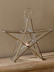 Nkuku Brass Sanwi Standing Christmas Star - Image 1 of 4