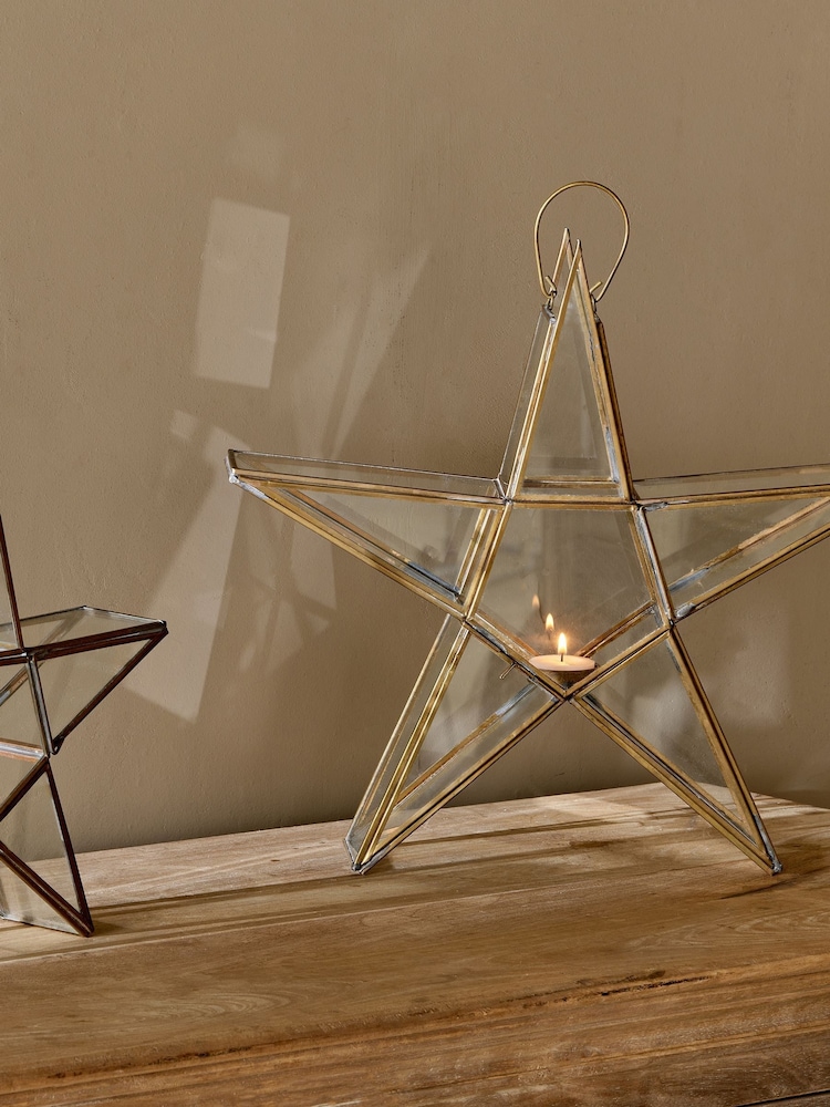 Nkuku Brass Sanwi Standing Christmas Star - Image 2 of 4