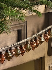 Nkuku Antique Gold and Rust Ekiti Bauble Christmas Garland - Image 1 of 4