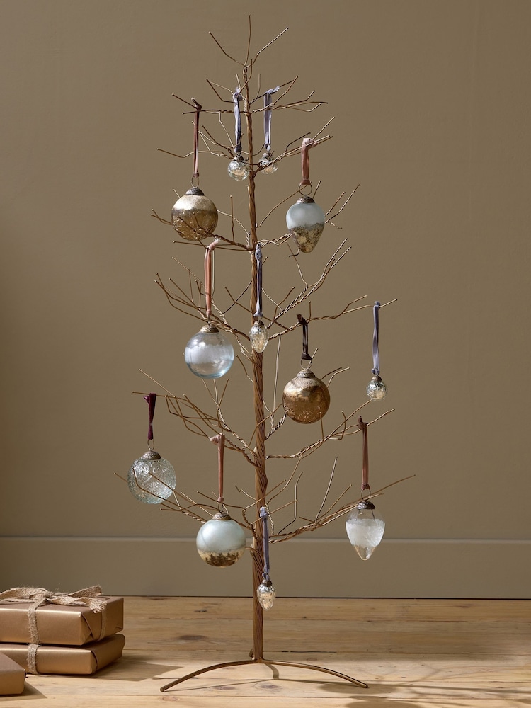 Nkuku Brass Charida Christmas Wire Tree Decoration - Image 2 of 5 Nkuku Brass Charida Christmas Wire Tree Decoration - Image 2 of 5