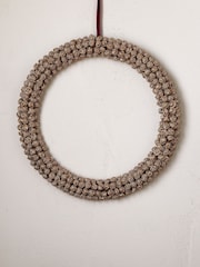 Nkuku Brass Madhi Wire Ball Christmas Wreath - Image 3 of 5