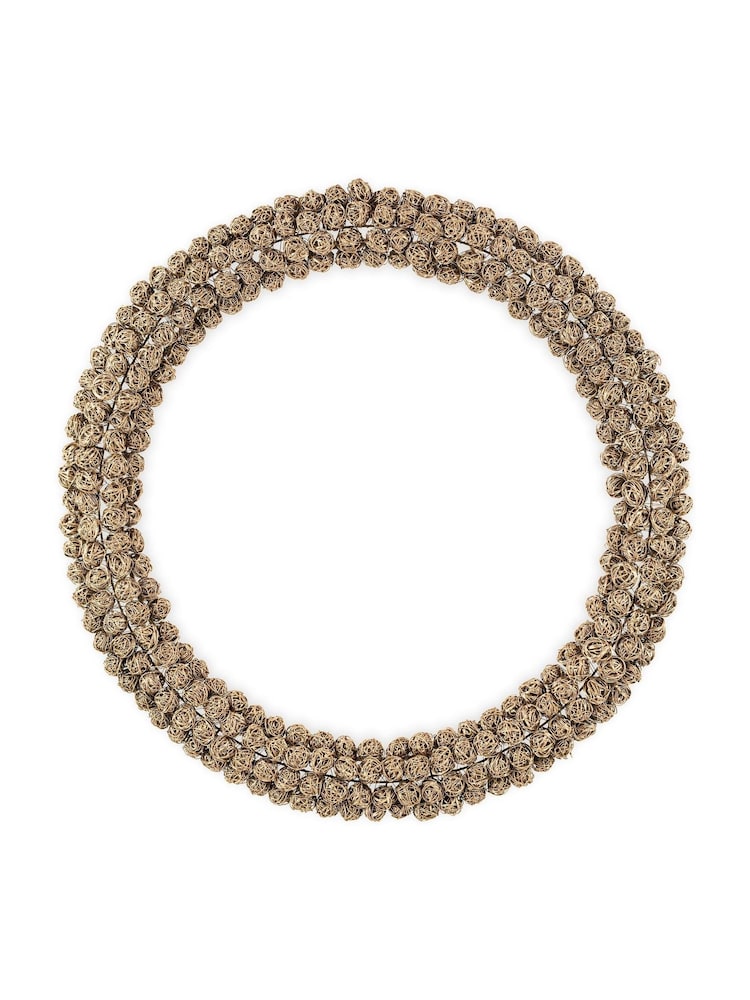 Nkuku Brass Madhi Wire Ball Christmas Wreath - Image 5 of 5