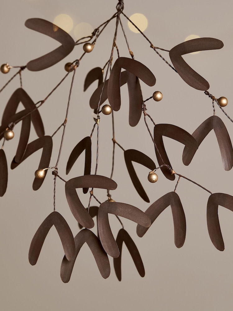 Nkuku Antique Brass Avni Christmas Mistletoe - Image 2 of 4 Nkuku Antique Brass Avni Christmas Mistletoe - Image 2 of 4