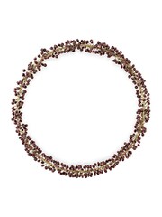 Nkuku Brass and Ruby Tanu Mango Wood Beaded Christmas Wreath - Image 3 of 3
