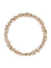 Nkuku Brass and Natural Tanu Mango Wood Beaded Christmas Wreath - Image 3 of 3