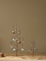 Nkuku Brass Charida Christmas Wire Tree Decoration - Image 1 of 4