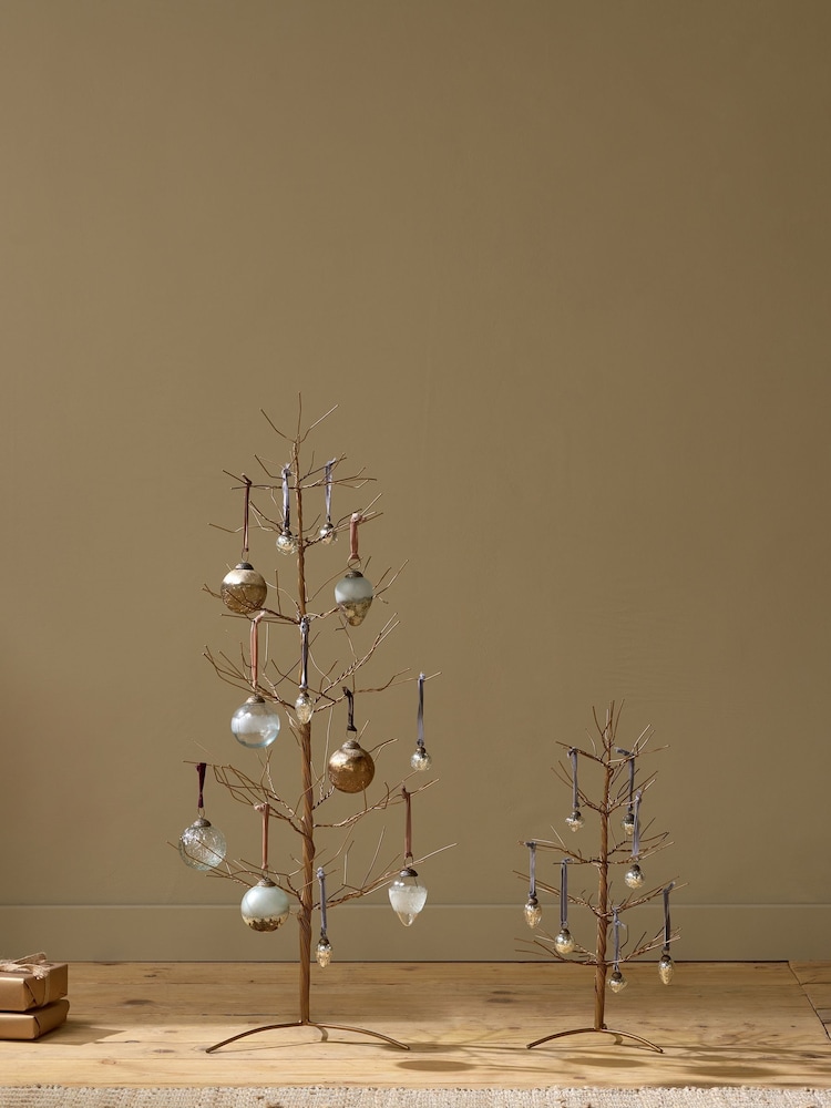 Nkuku Brass Charida Christmas Wire Tree Decoration - Image 1 of 4 Nkuku Brass Charida Christmas Wire Tree Decoration - Image 1 of 4