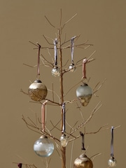 Nkuku Brass Charida Christmas Wire Tree Decoration - Image 2 of 4