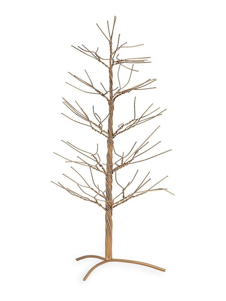 Nkuku Brass Charida Christmas Wire Tree Decoration - Image 4 of 4