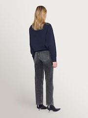 ANINE BING Black Vintage Harry Shrunken LA Sweatshirt - Image 2 of 5