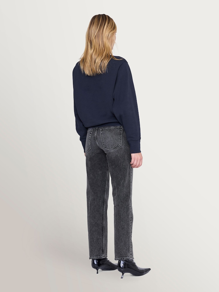 ANINE BING Black Vintage Harry Shrunken LA Sweatshirt - Image 2 of 5