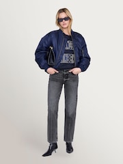 ANINE BING Black Vintage Harry Shrunken LA Sweatshirt - Image 3 of 5