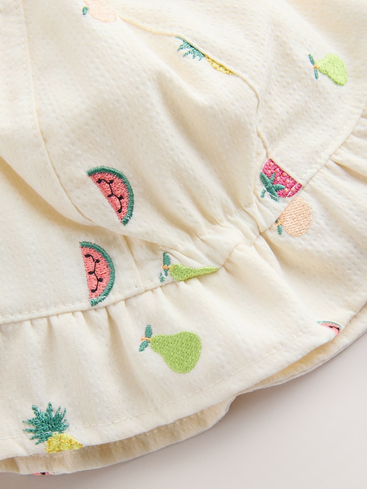 Bright Fruit Embroidered Baby Bucket Hats 2 Pack (0mths-2yrs) - Image 5 of 5