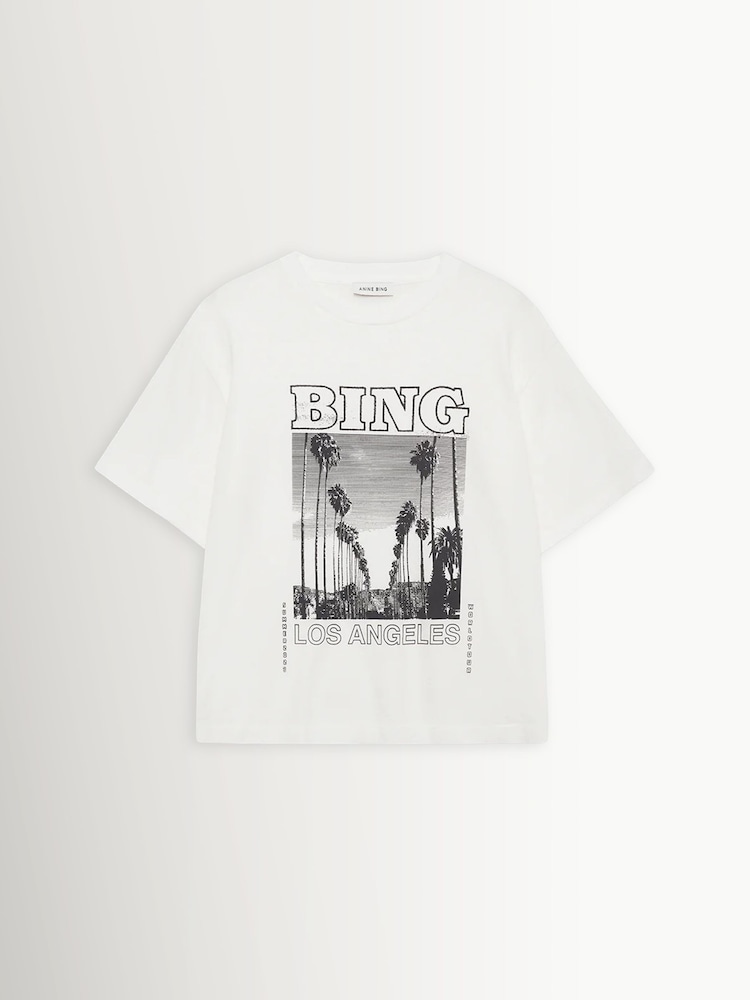 ANINE BING White Louis Bing Tour Graphic Tee - Image 3 of 3