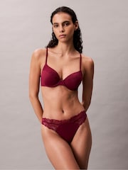 Calvin Klein Red Thongs with Perfectly Fit Lace - Image 1 of 6