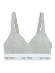 Calvin Klein Grey Lift Bralette - Icon Cotton Modal - Image 6 of 6