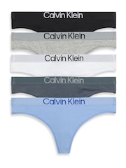 Calvin Klein White 5 Pack Thongs Maximum Cotton - Image 1 of 6