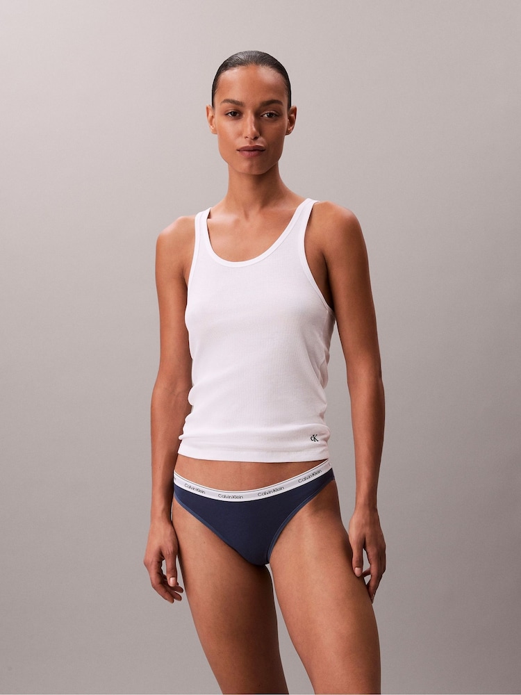 Calvin Klein Blue Bikini Briefs Icon Logo - Image 1 of 6 Calvin Klein Blue Bikini Briefs Icon Logo - Image 1 of 6