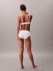 Calvin Klein White Lightly Lined Triangle Bralette - Icon Cotton Modal - Image 4 of 8