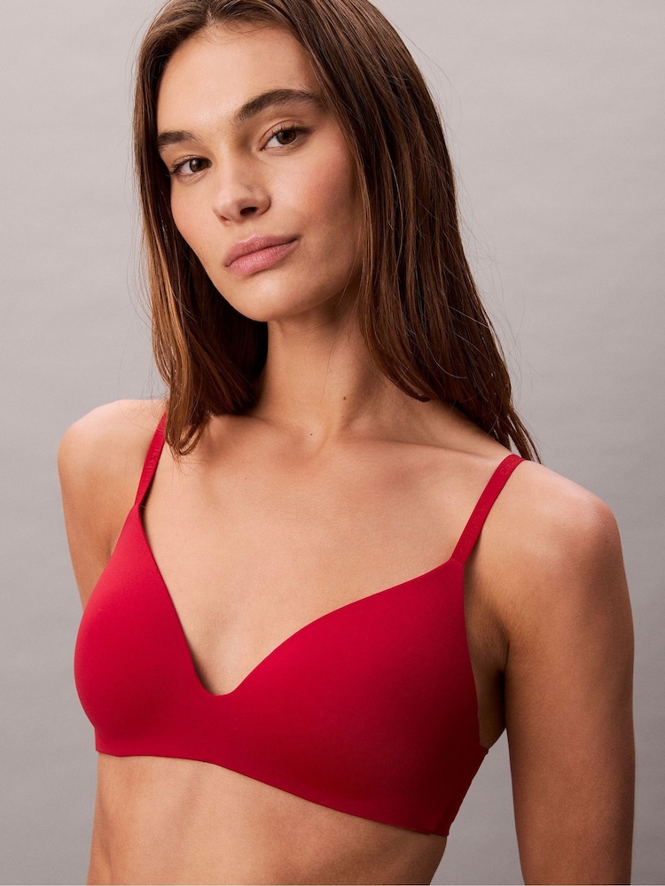Calvin Klein Red Wirefree T-Shirt Bra Perfectly Fit - Image 2 of 6 Calvin Klein Red Wirefree T-Shirt Bra Perfectly Fit - Image 2 of 6