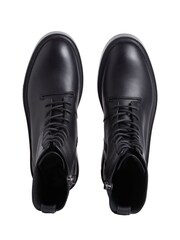 Calvin Klein Black Welt Lace-Up Boots - Image 3 of 4