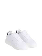 Calvin Klein White Leather Durable Traction NYC Trainers - Image 1 of 4
