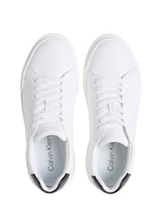 Calvin Klein White Leather Durable Traction NYC Trainers - Image 2 of 4