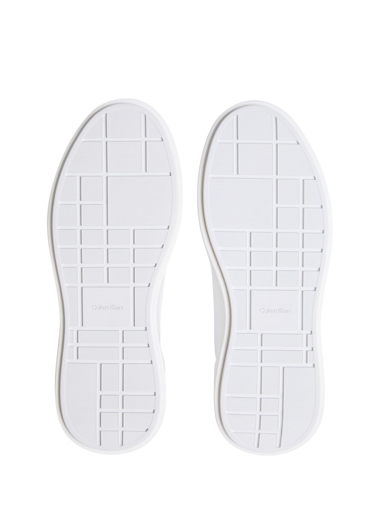 Calvin Klein White Leather Durable Traction NYC Trainers - Image 4 of 4 Calvin Klein White Leather Durable Traction NYC Trainers - Image 4 of 4