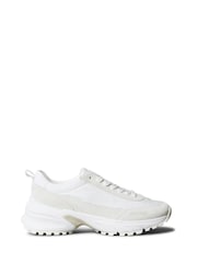 Calvin Klein White Suede and Emblem Logo Nylon Trainers - Image 1 of 6
