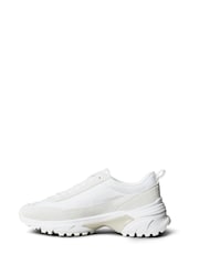 Calvin Klein White Suede and Emblem Logo Nylon Trainers - Image 2 of 6