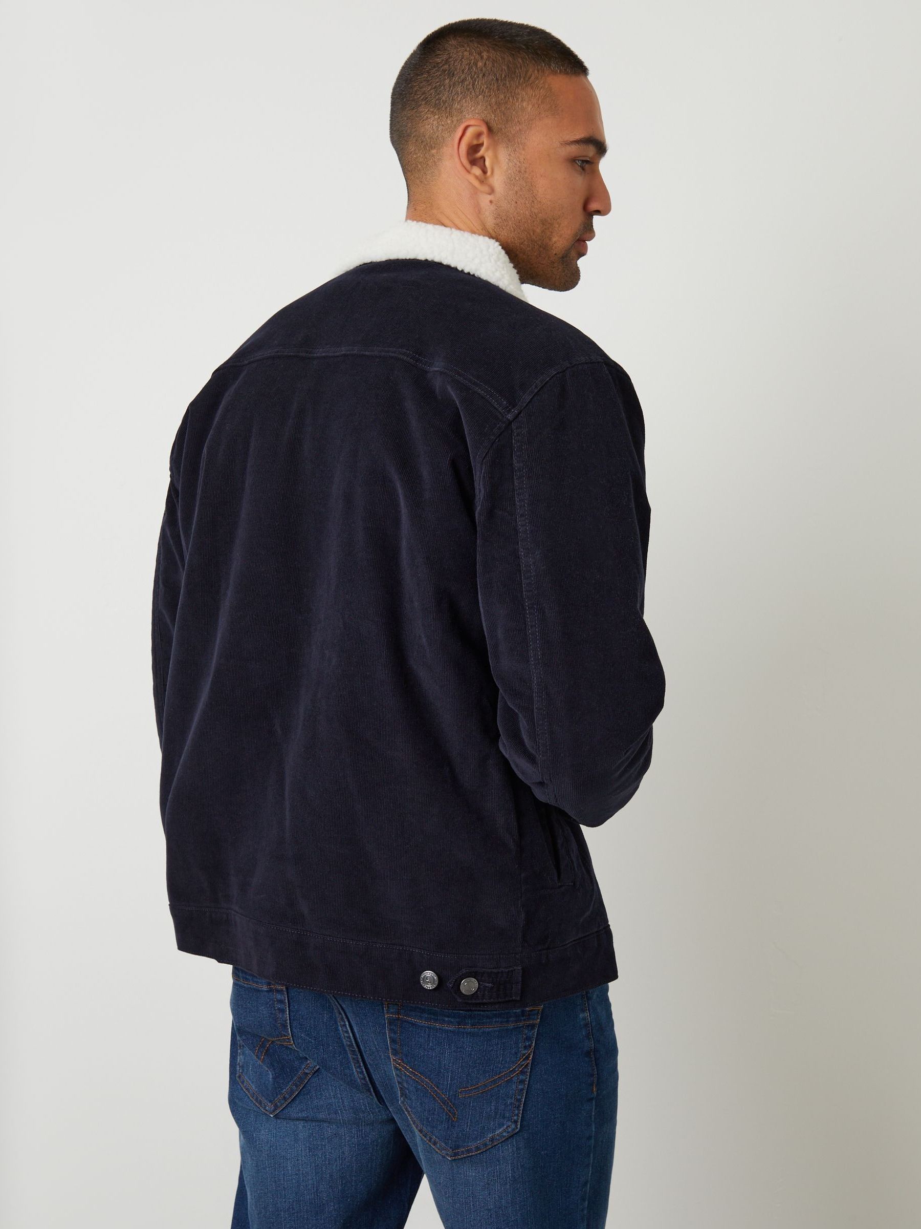Comprar Azul - Jaqueta de veludo cotelê com forro Borg Threadbare