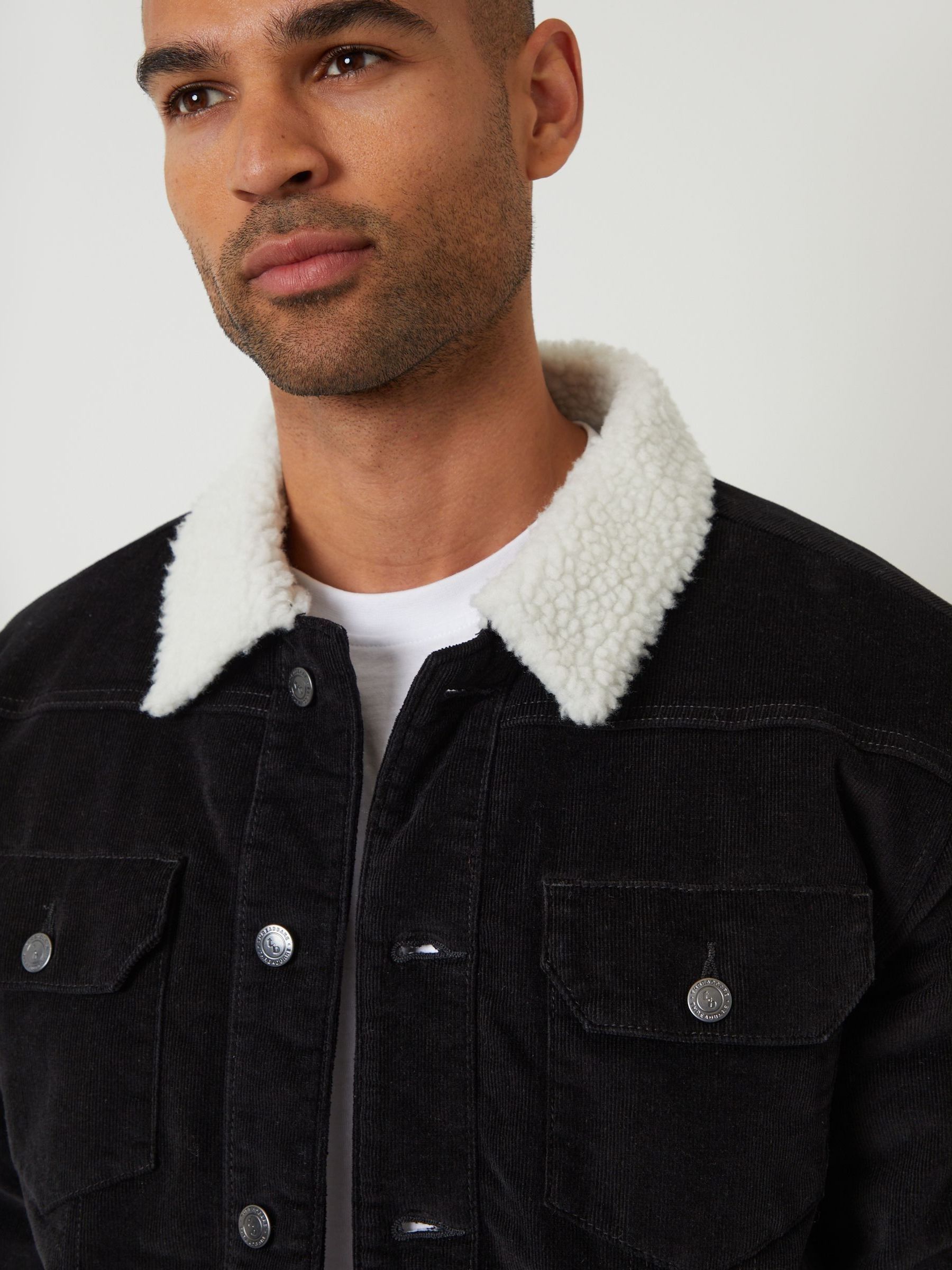 Buy Threadbare Black Borg Lined Corduroy Jacket from Next South Africa