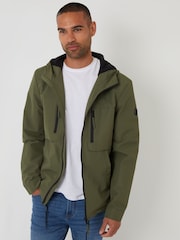 Threadbare Green Microfleece Lined Hooded Jacket - Image 1 of 4