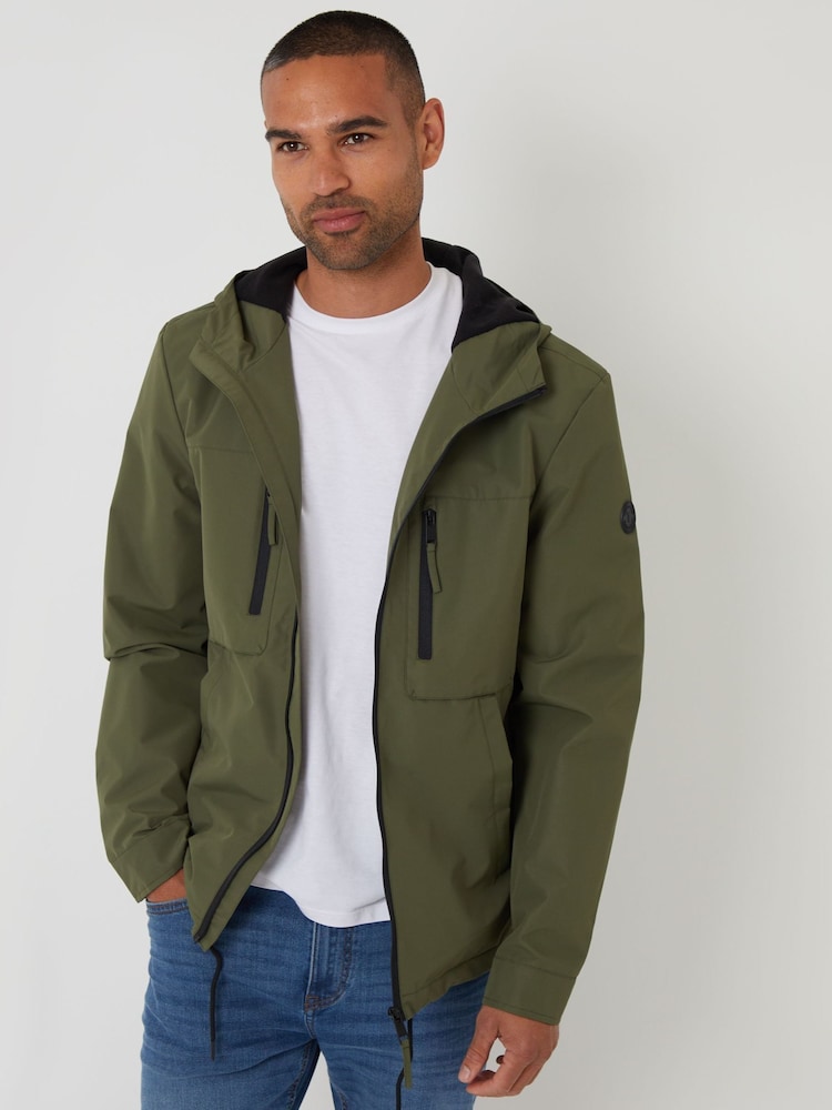 Threadbare Green Microfleece Lined Hooded Jacket - Image 1 of 4