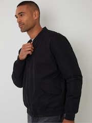 Threadbare Black Padded Bomber Jacket - Image 4 of 4