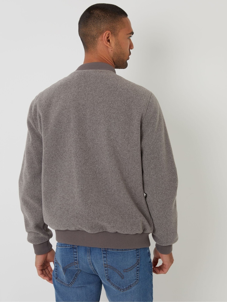 Threadbare Brown Brushed Bomber Jacket - Image 2 of 4