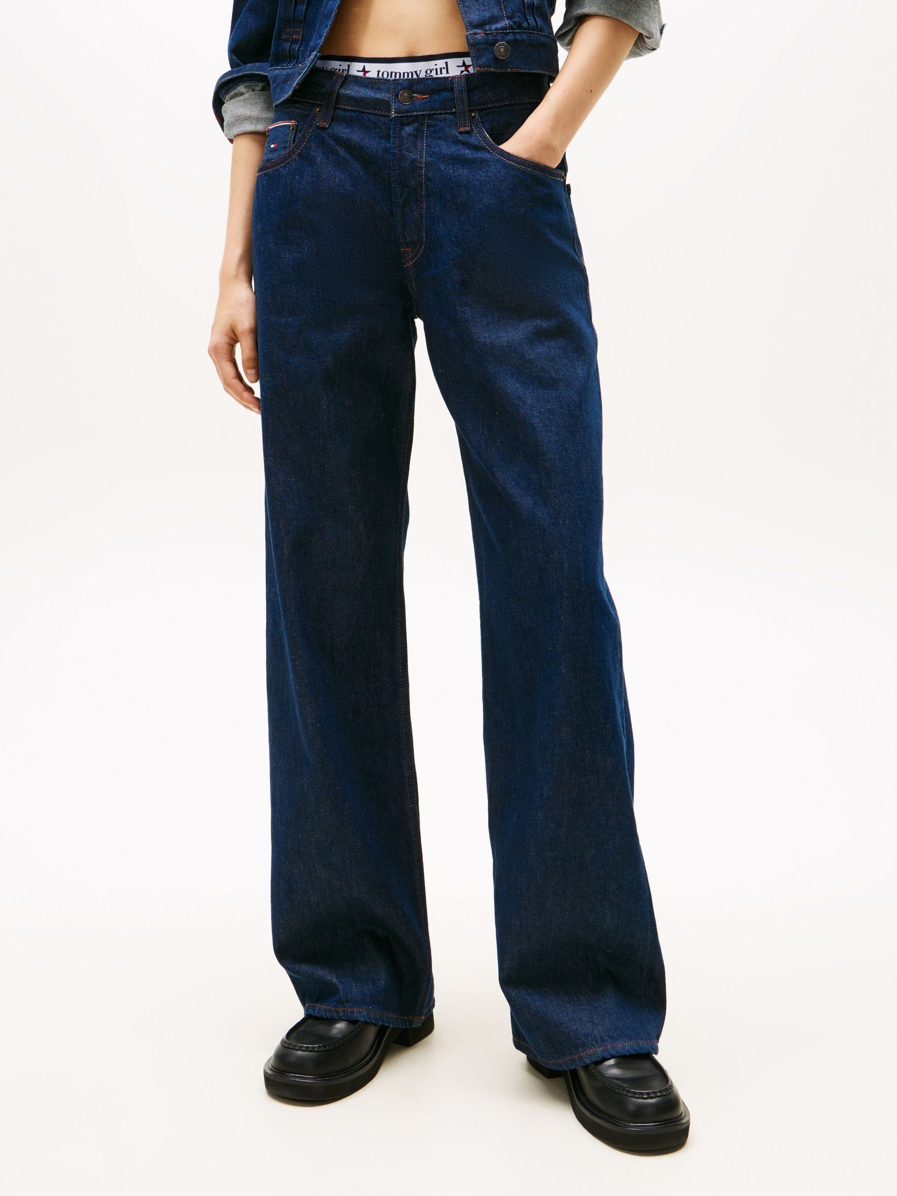 Buy Tommy Jeans Blue Mia Mid Rise Relaxed Straight Jeans from Next