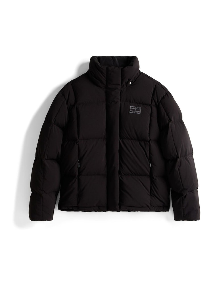 Tommy Jeans Black Down Hooded Alaska Puffer Jacket - Image 5 of 5