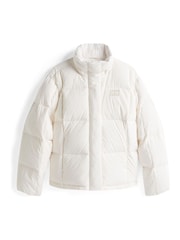 Tommy Jeans White Down Hooded Alaska Puffer Jacket - Image 5 of 5