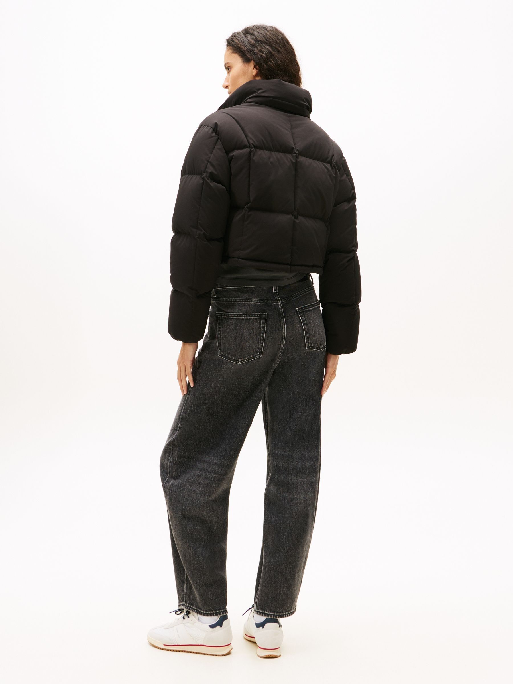 Buy Tommy Jeans Black Down Cropped Alaska Puffer Jacket from Next USA