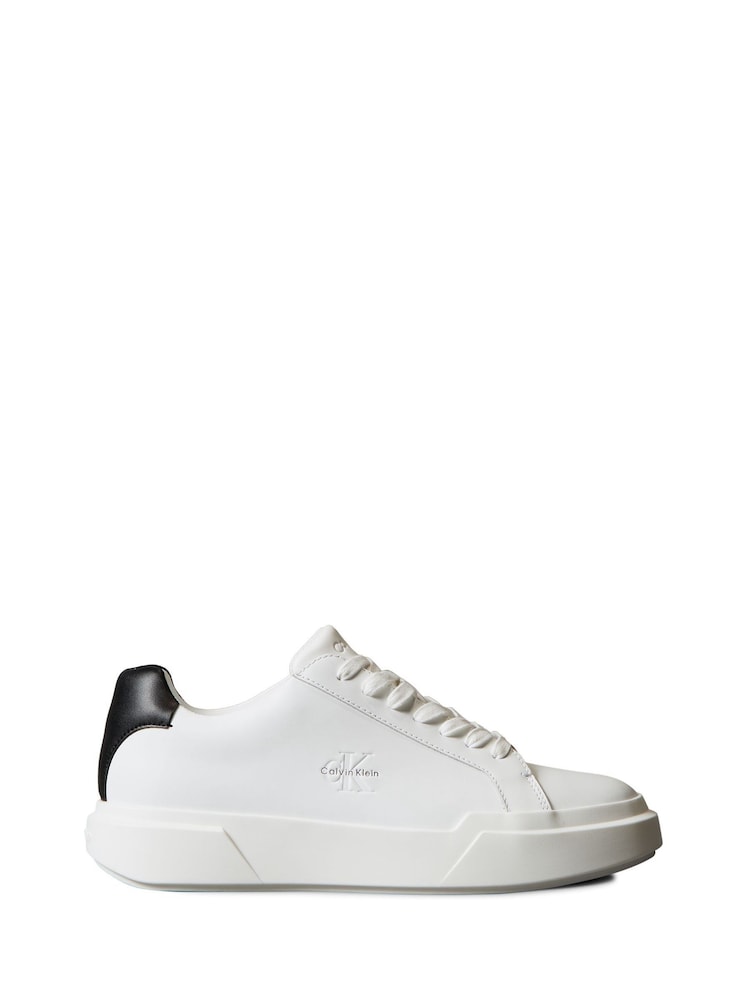 Calvin Klein White Leather Durable Traction NYC Trainers - Image 1 of 6