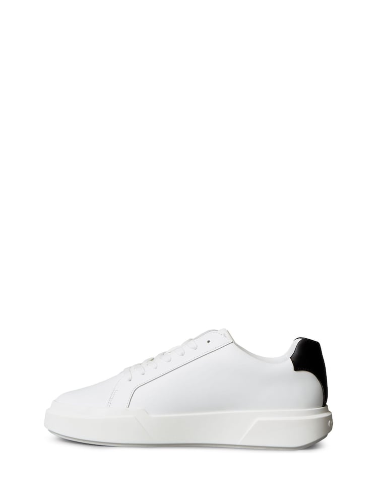 Calvin Klein White Leather Durable Traction NYC Trainers - Image 2 of 6