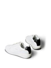 Calvin Klein White Leather Durable Traction NYC Trainers - Image 3 of 6