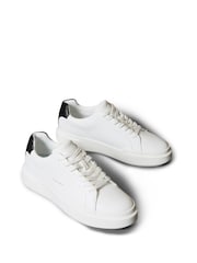 Calvin Klein White Leather Durable Traction NYC Trainers - Image 4 of 6