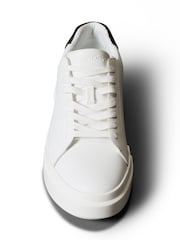 Calvin Klein White Leather Durable Traction NYC Trainers - Image 5 of 6