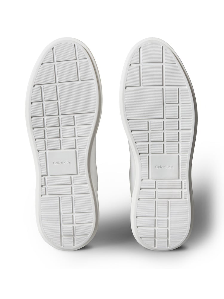 Calvin Klein White Leather Durable Traction NYC Trainers - Image 6 of 6
