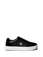 Calvin Klein White Tumbled Leather Flexible Sole Trainers - Image 1 of 6