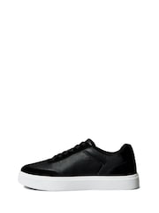 Calvin Klein White Tumbled Leather Flexible Sole Trainers - Image 2 of 6