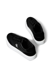 Calvin Klein White Tumbled Leather Flexible Sole Trainers - Image 4 of 6